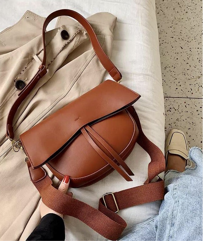 Cindy Saddle Bag - Tan - Cione Boutique London