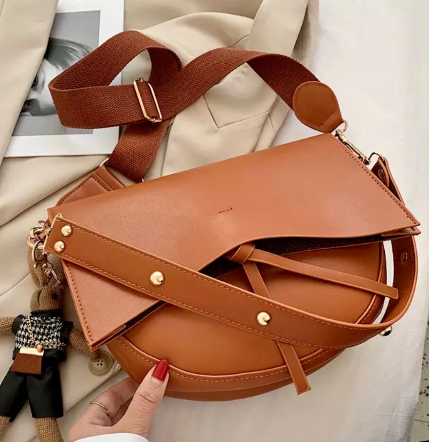 Cindy Saddle Bag - Tan - Cione Boutique London