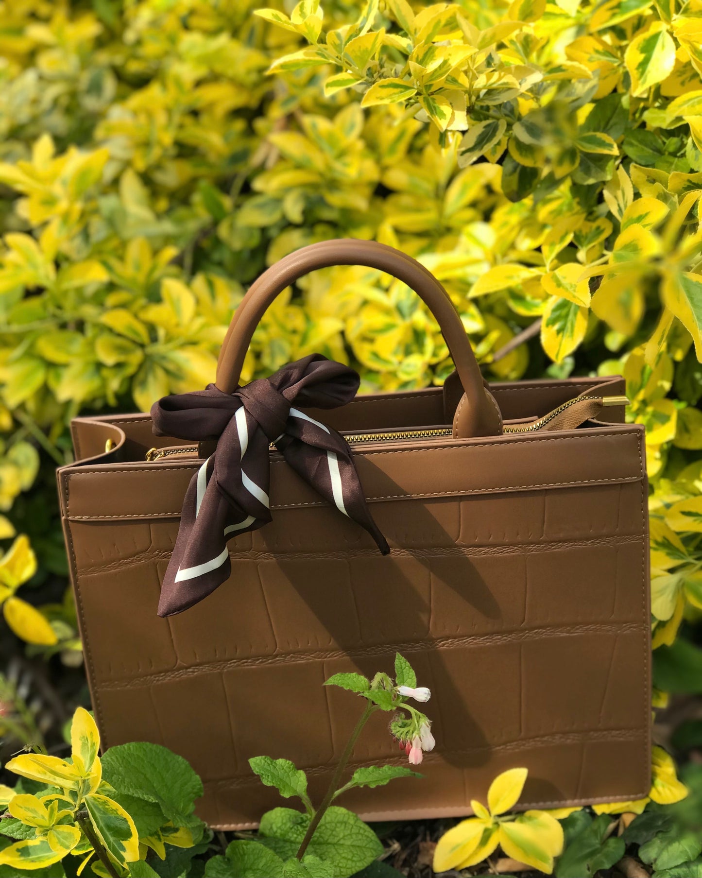 Melania Tote Bag - Camel - Cione Boutique London