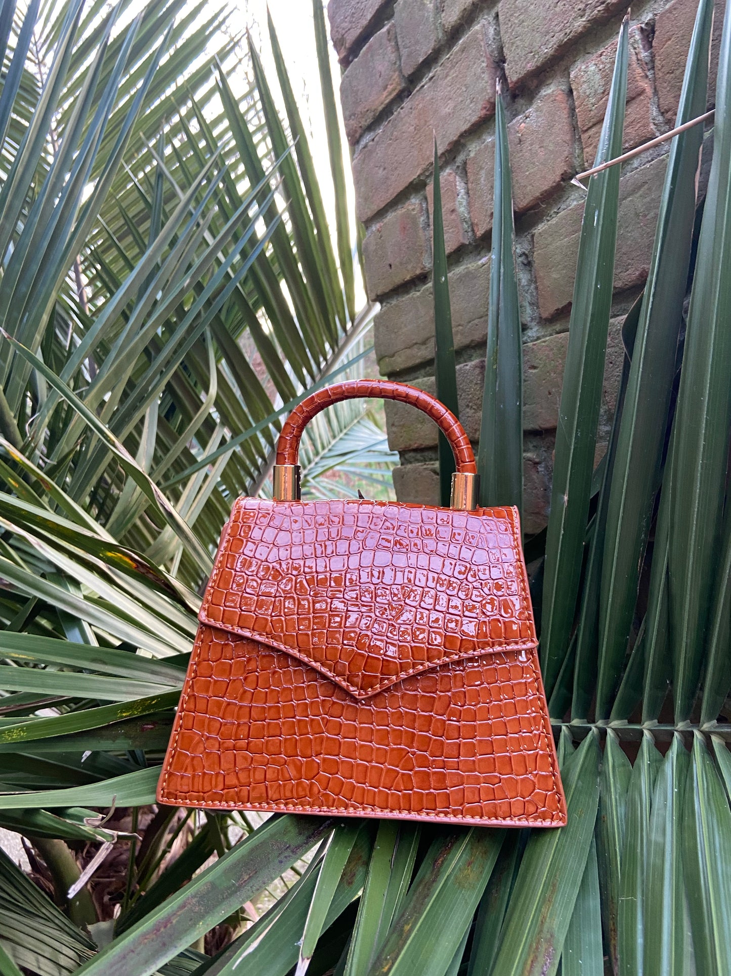 Helen Vegan Croc - Tan