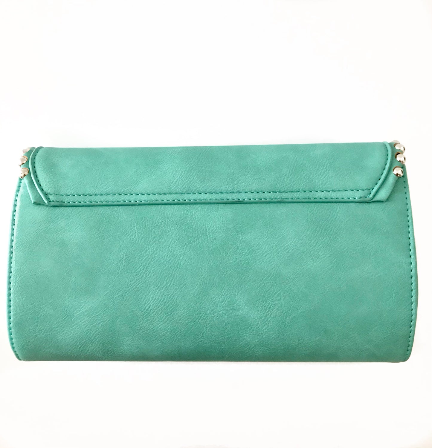 Emerald - Green Envelope Studded Clutch - Cione Boutique London