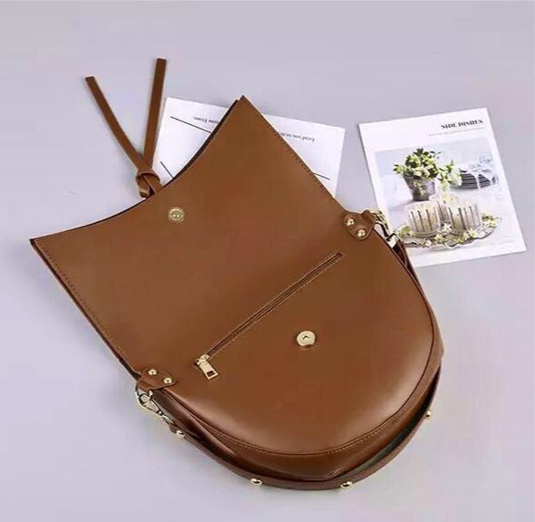 Cindy Saddle Bag - Tan - Cione Boutique London