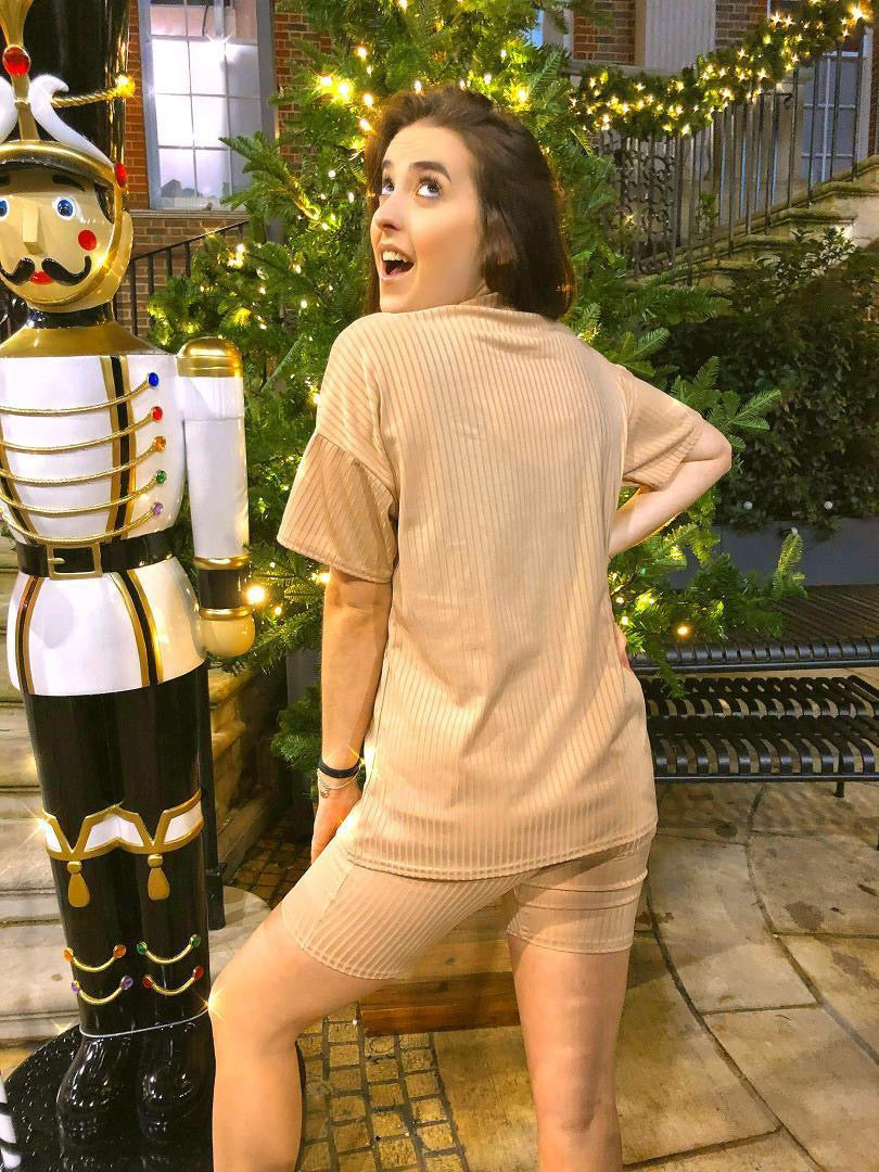 Cione Loungewear Knit Shorts Set - Cione Boutique London