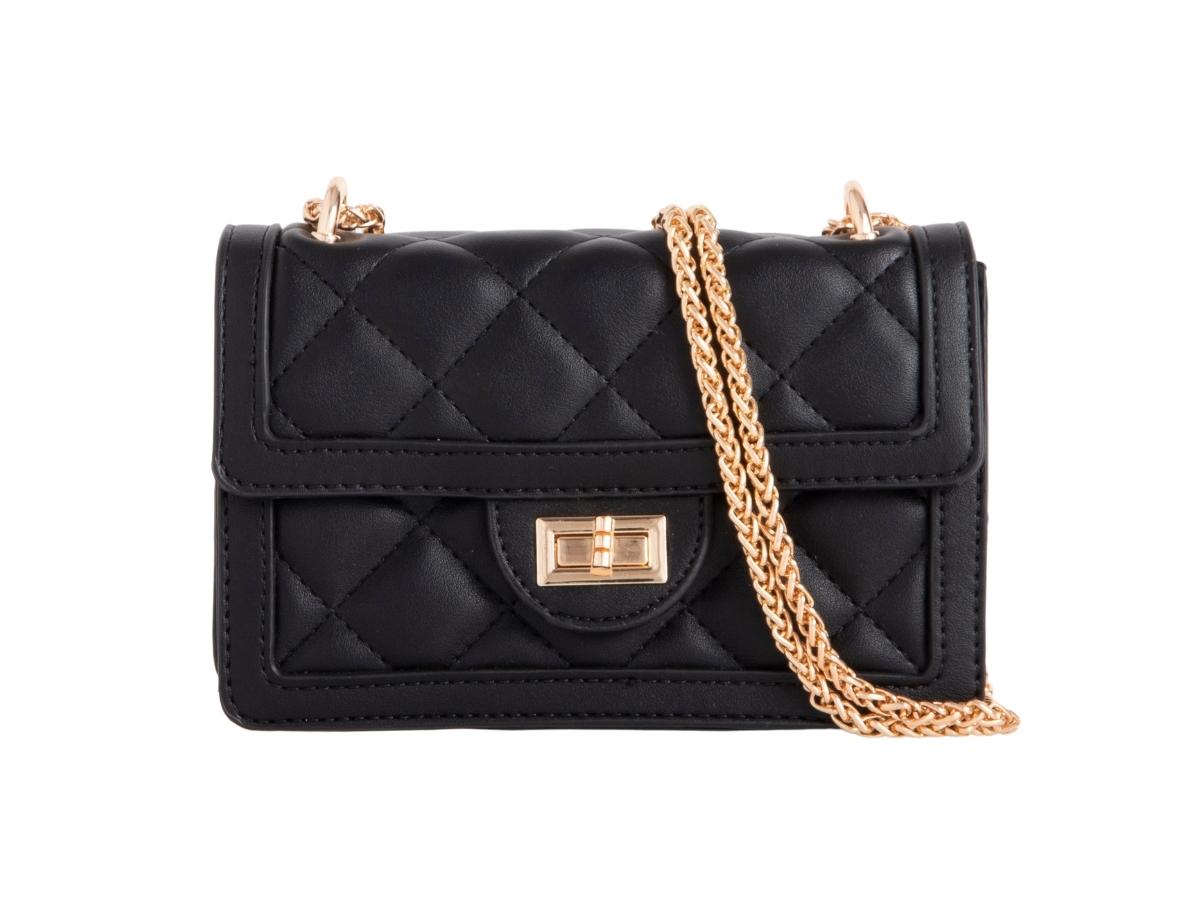 Bella Padded Shoulder Bag - Black