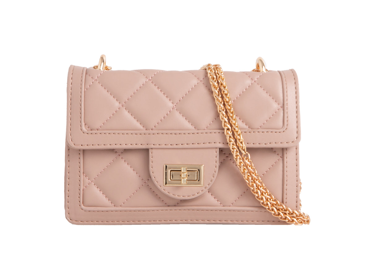 Bella Padded Shoulder Bag - Taupe