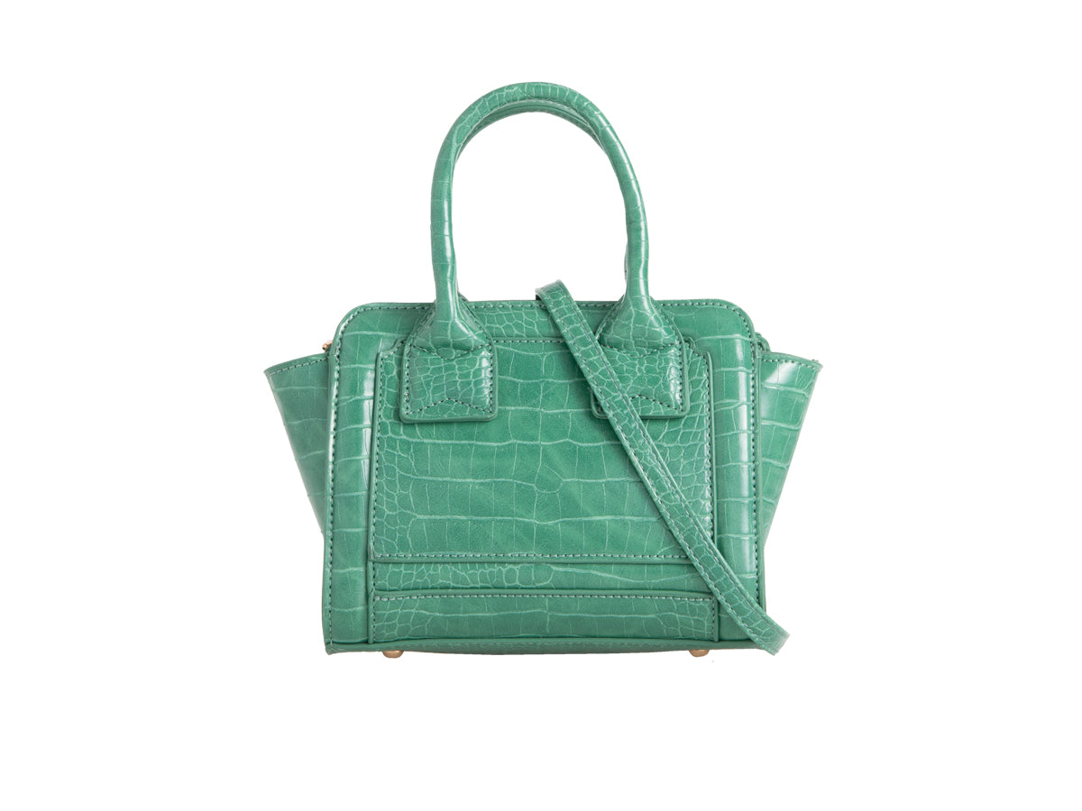 Mia Vegan Croc Tote - Green