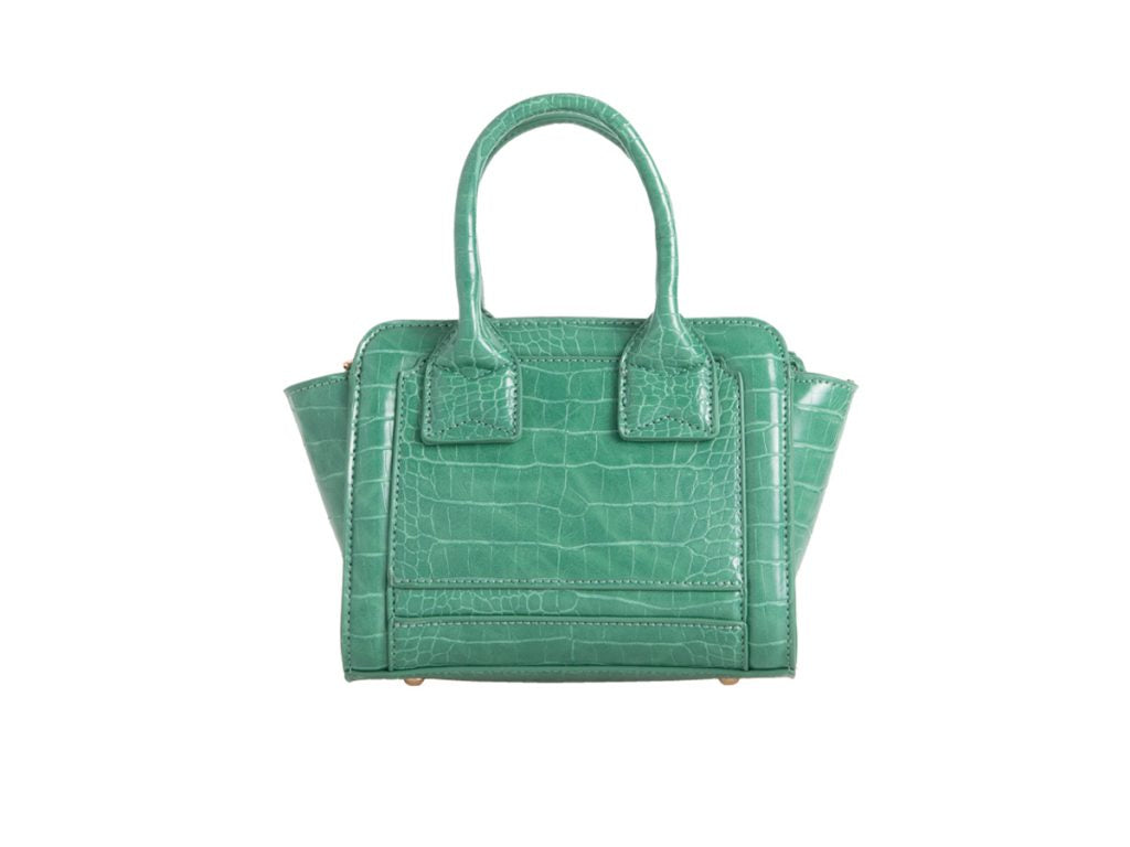 Mia Vegan Croc Tote - Green